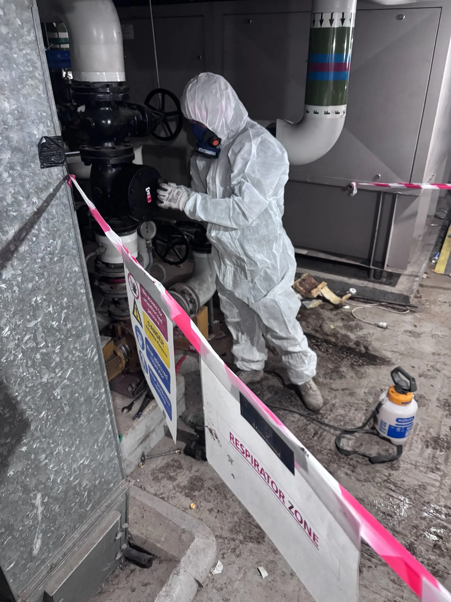Asbestos artex removal from concrete soffit in Archway